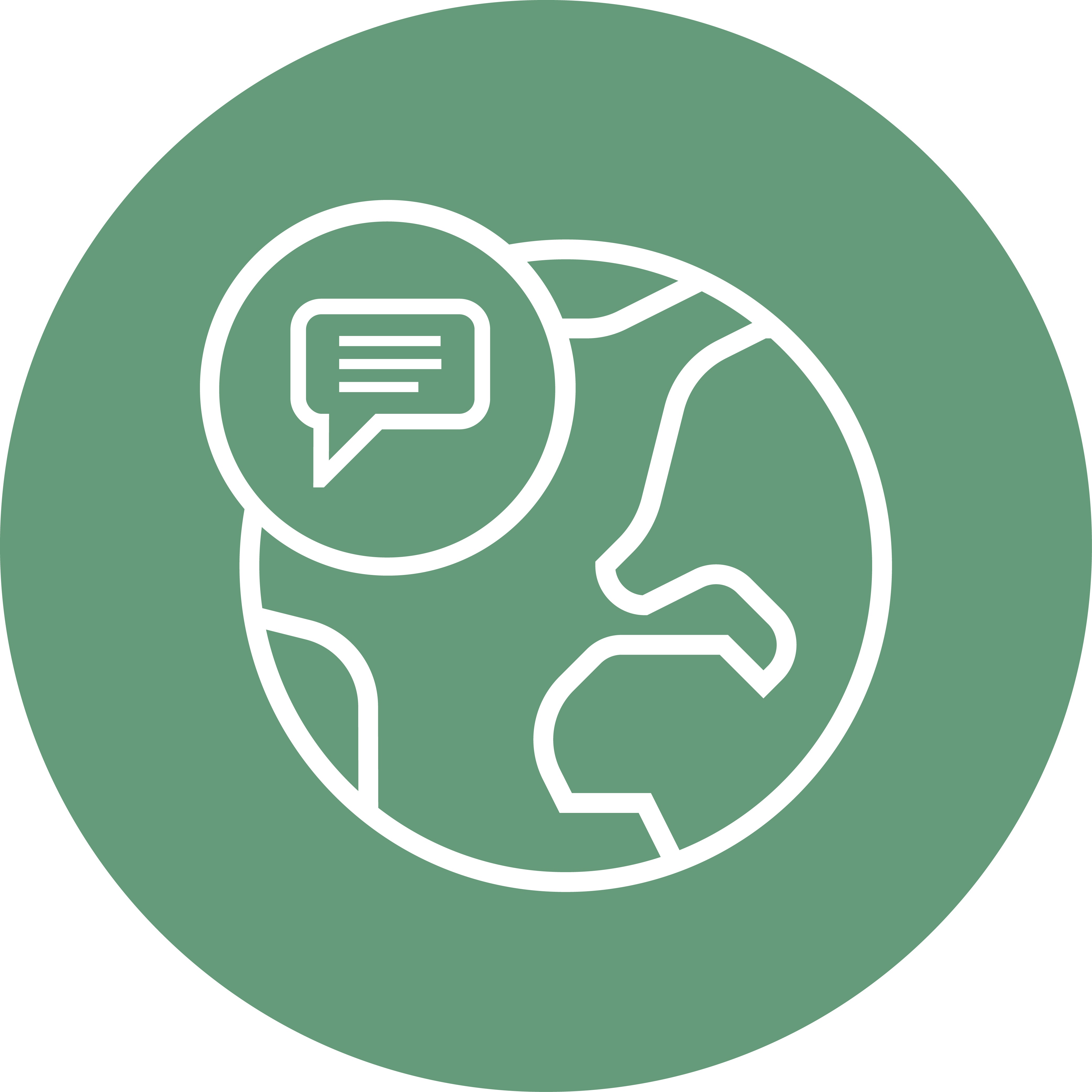 Image symbolique Participation pour séjour linguistique: globe avec bulle linguistique